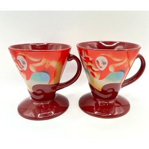 Linda Frichtel 2 Frangelico Liqueur Espresso Demitasse Cups Musicians Dream 1999